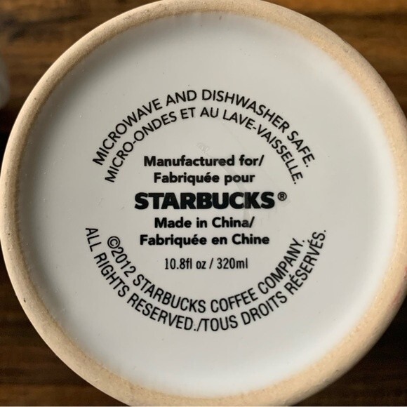 SALE! Starbucks 2012 Holiday Mug Set of Two - White with Red Bulb Garland - Picture 6 of 8